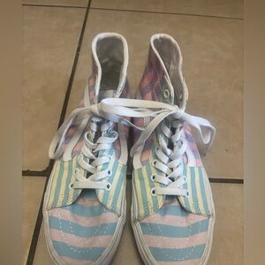 Striped High-Top Sneakers